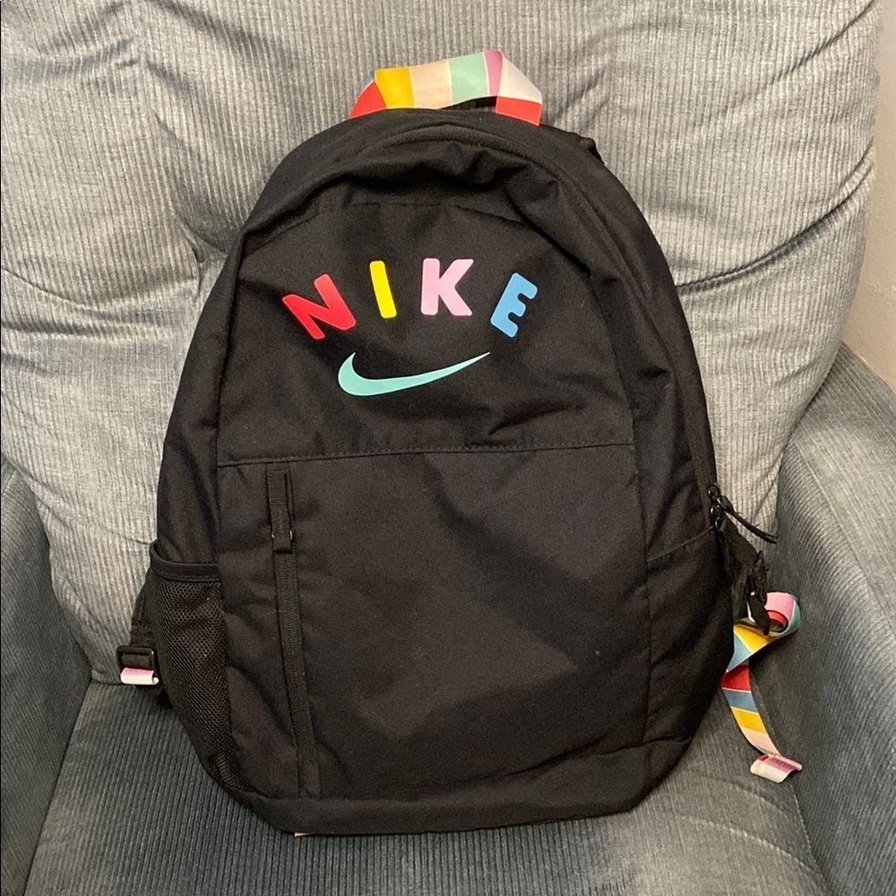 Nike 72 Swoosh Color Logo Backpack Bag Black